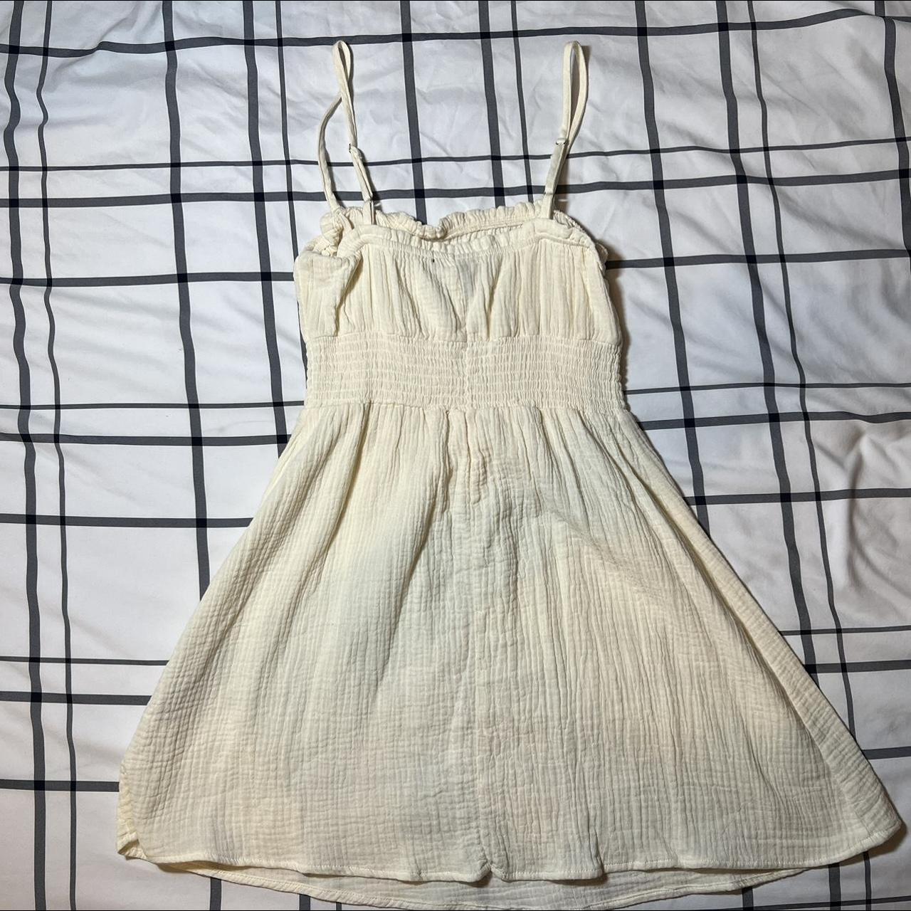 Casual Cream Mini Dress Never worn Can be worn as a... - Depop