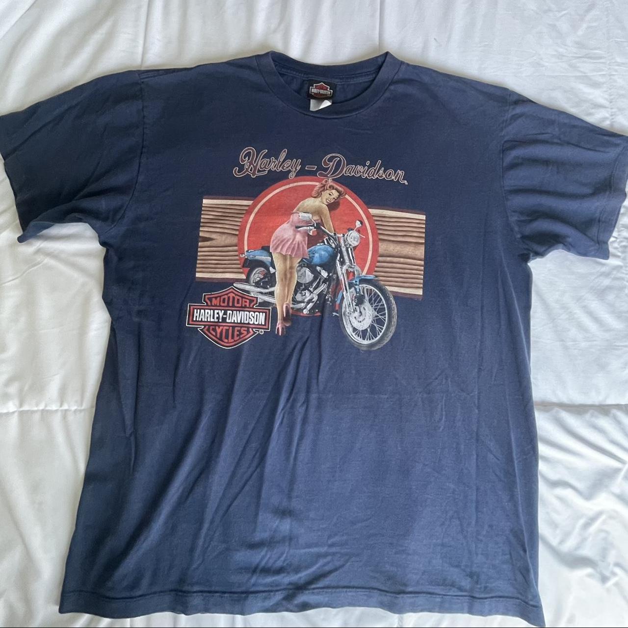 Pin-Up Harley Davidson T Shirt XL - Depop