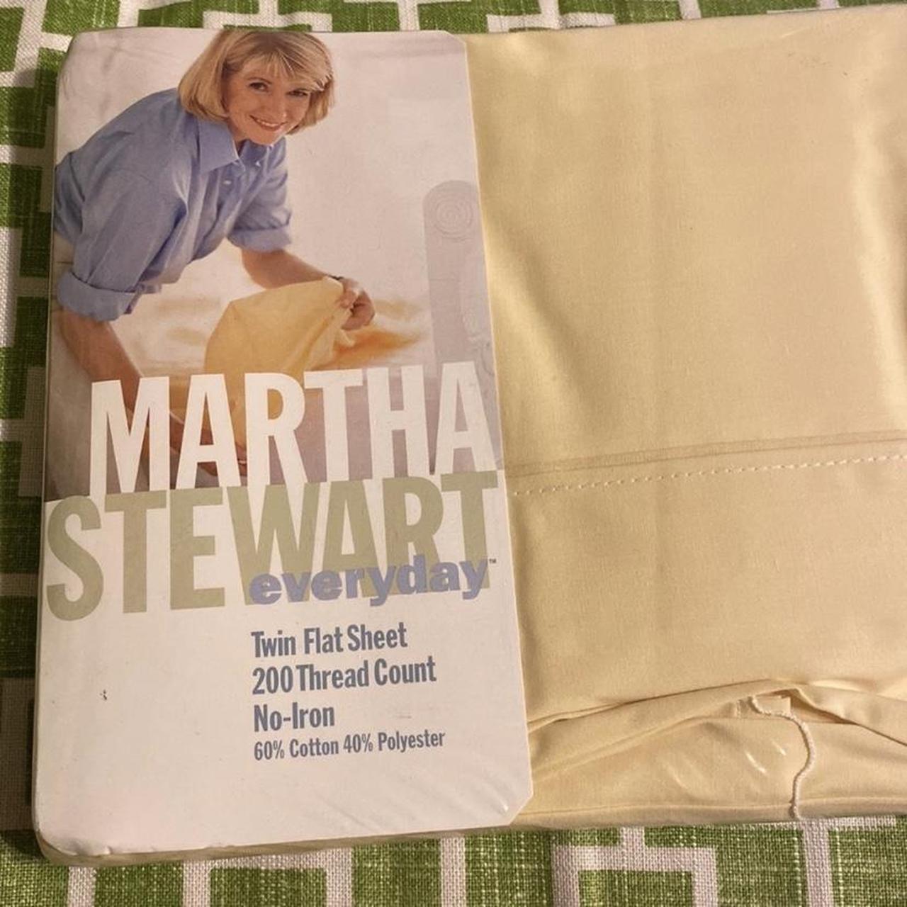 Martha Stewart Twin Flat Sheet 200 Thread Count New... - Depop