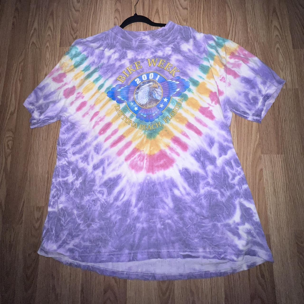 Harley 01’ bike week tye dye tee 🔥 - Depop