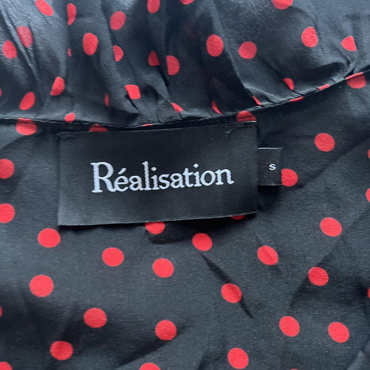 Realisation Par Silk Dress Black with red polka dots - Depop