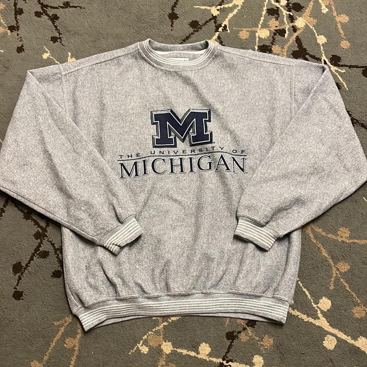 Vintage Nike Athletics Michigan Crewneck Sweatshirt - Depop