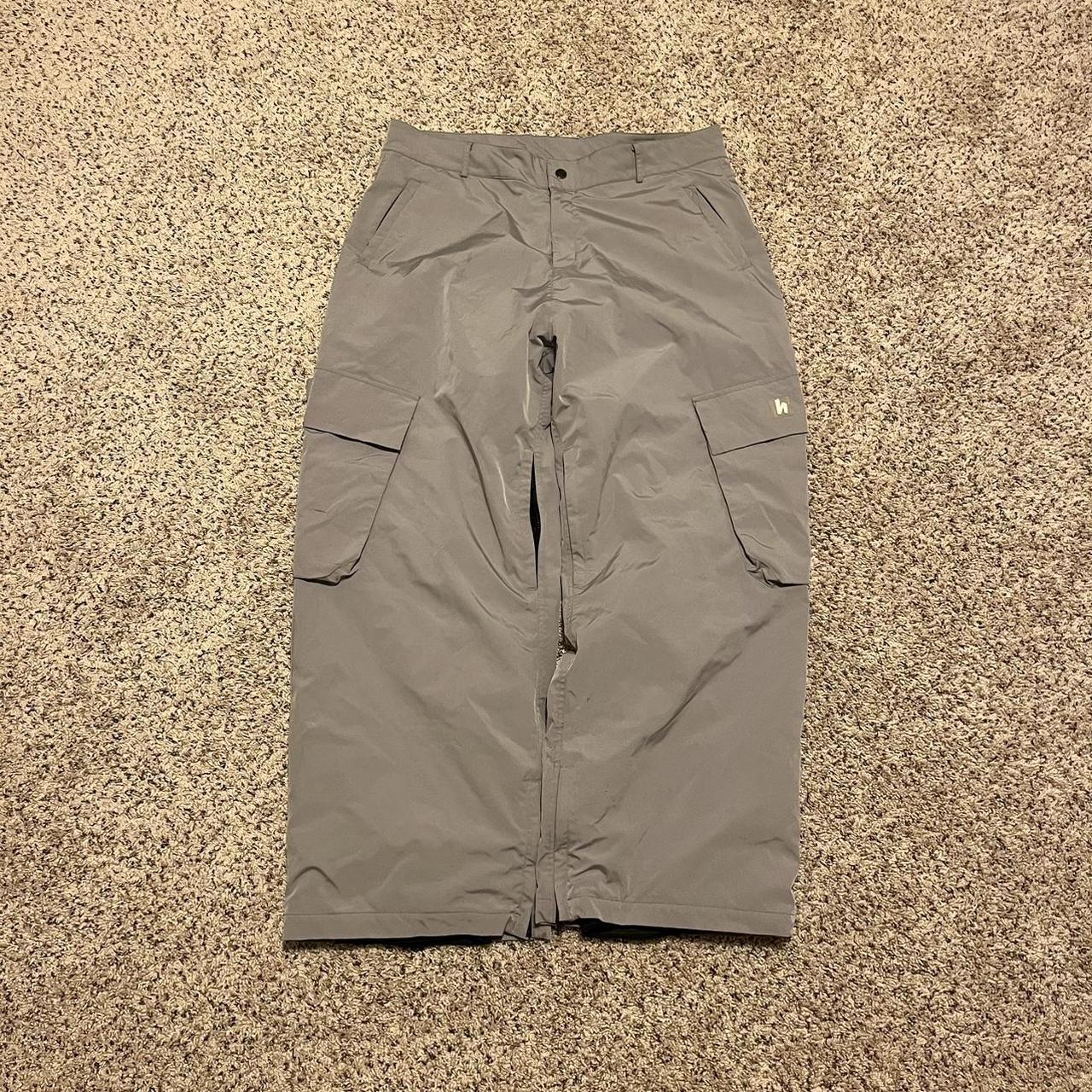 SNOW PANTS Harlaut apparel grey 06 baggy cargo hmu... - Depop