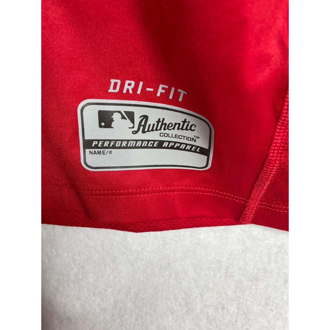 Nike Shirt Mens Large Red Pro MLB Batting Practice - Depop