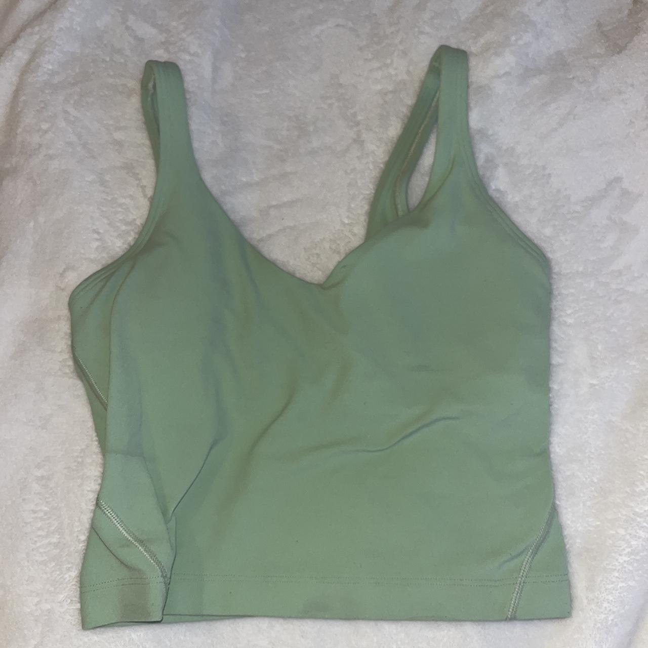 Lululemon Crop Top Size 0 or 2 Green color Super - Depop