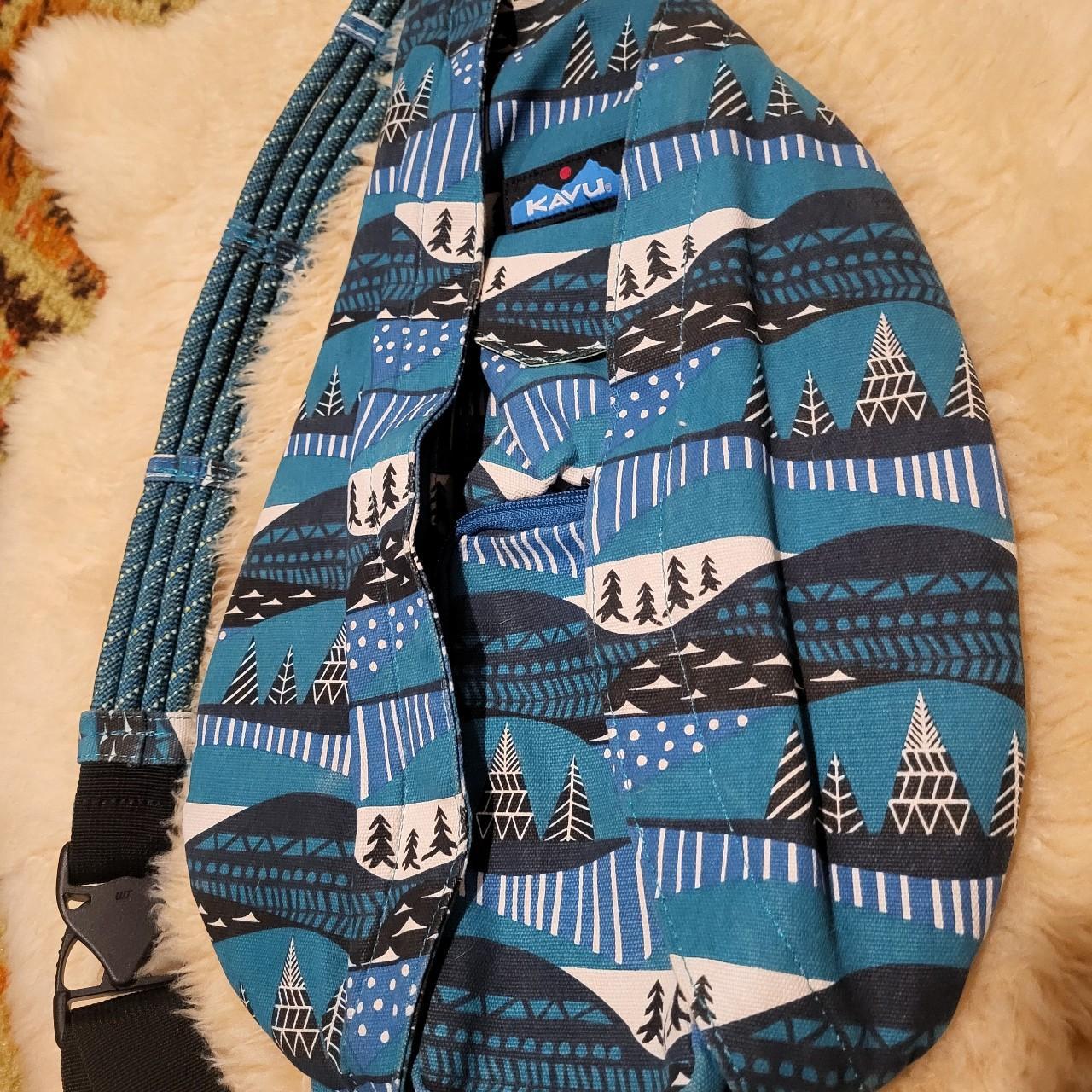 KAVU shoulder bag trees mountins blue/teal Depop