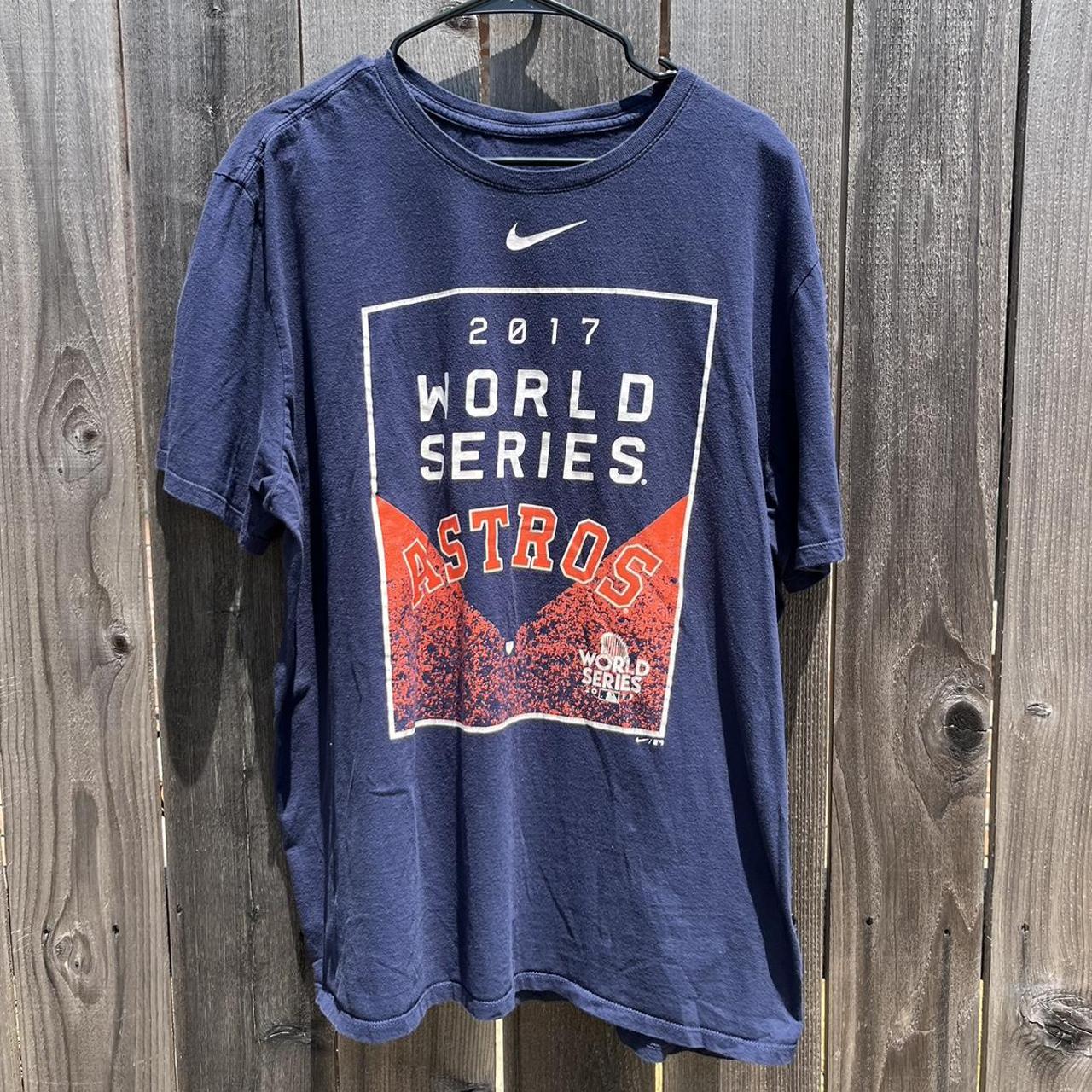 2017 Houston Astros World Series Shirt Authentic - Depop