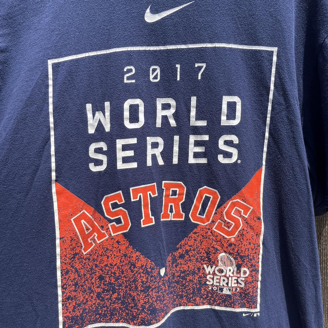 2017 Houston Astros World Series Shirt Authentic - Depop