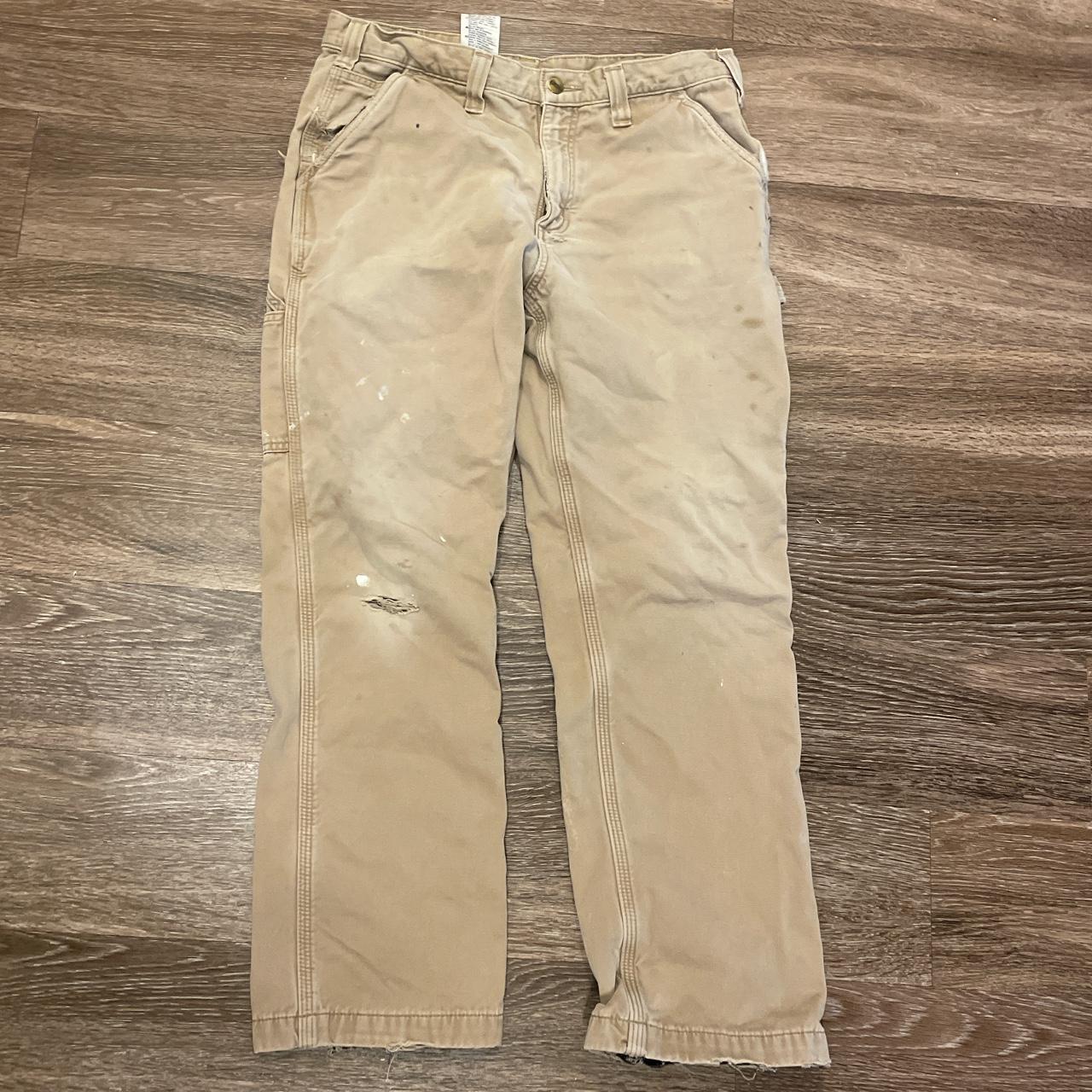 Thrashed Blanket Lined Carhartt pants, size 34x30... Depop