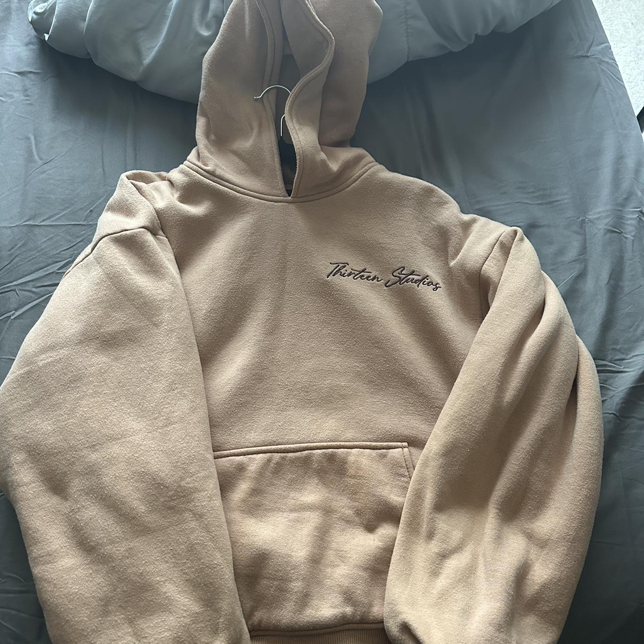 Thirteen Studios Cream Hoodie - Hoodie is... - Depop