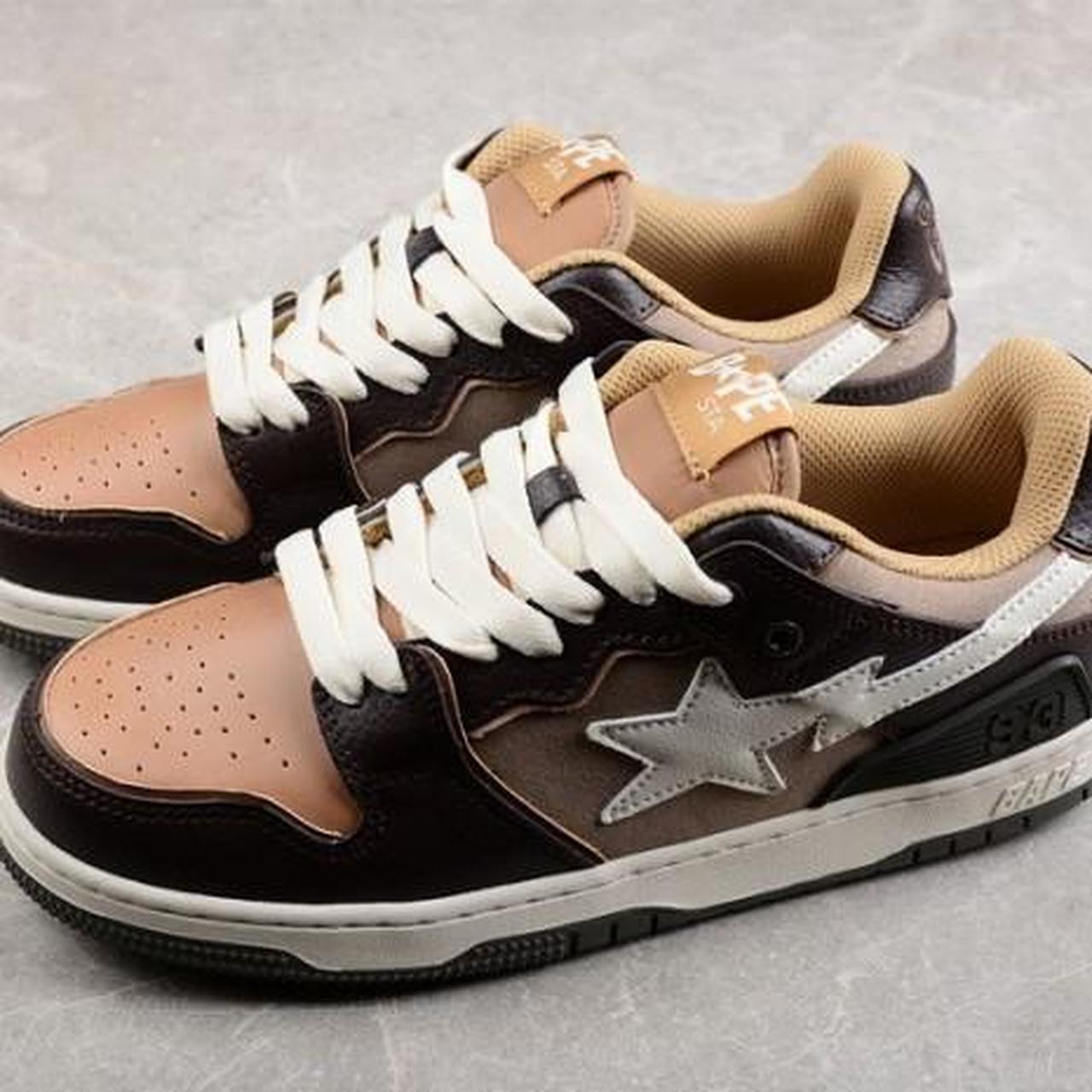 The A Bathing Ape Bape SK8 Sta Brown Ivory is