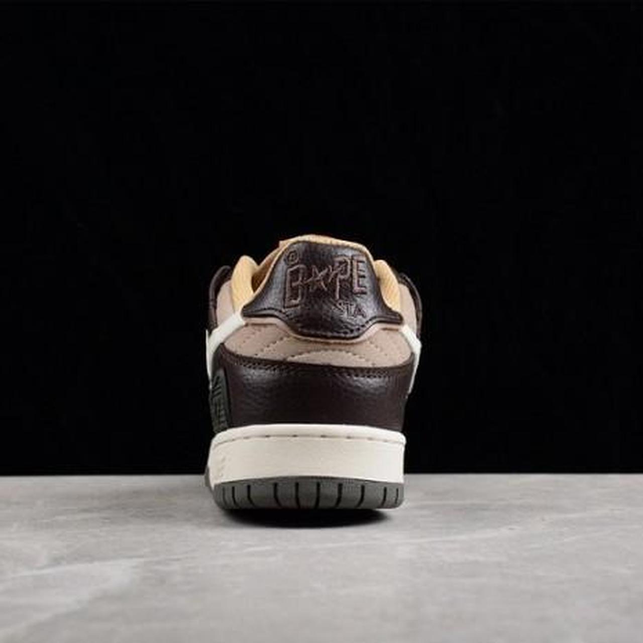 The A Bathing Ape Bape SK8 Sta Brown Ivory is Depop