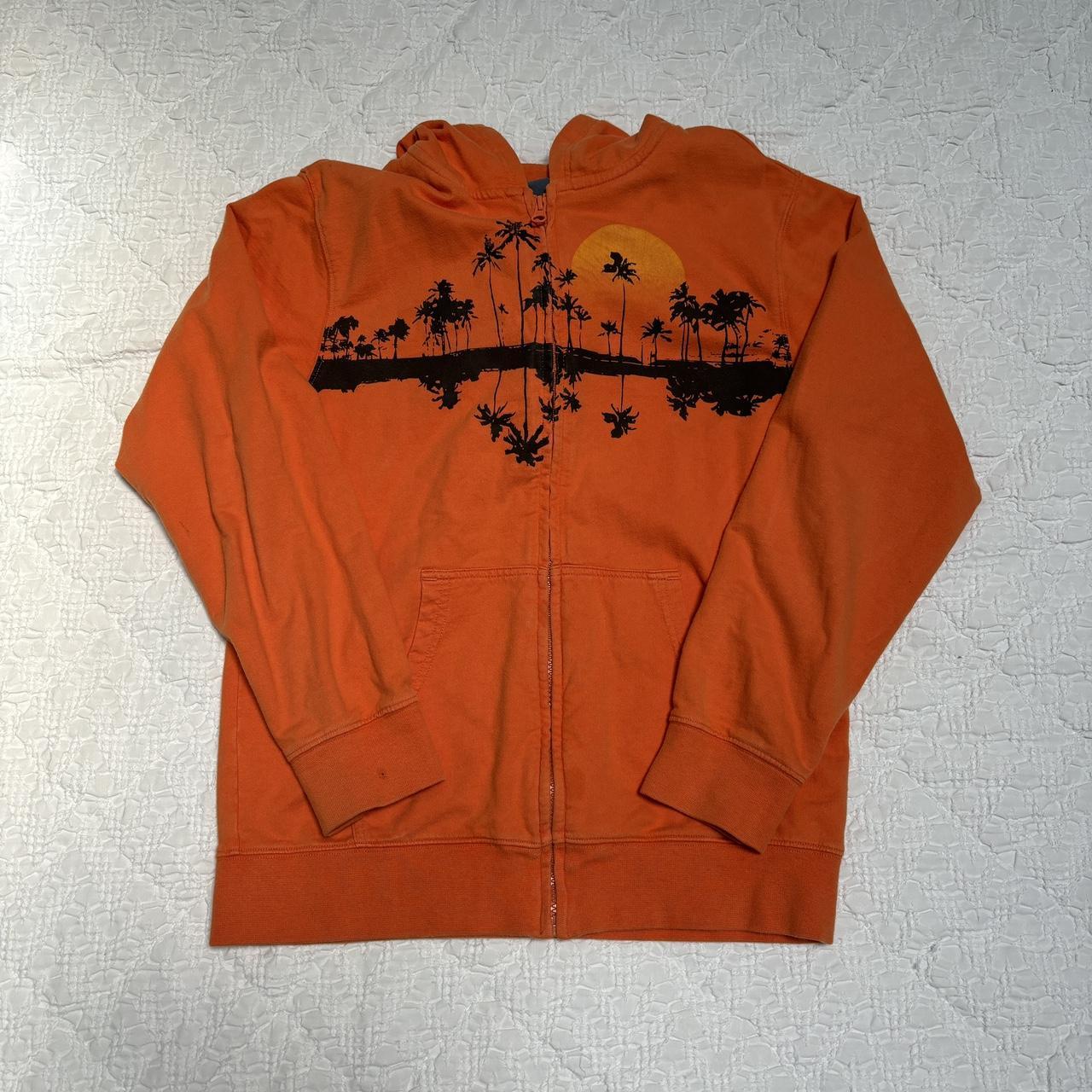 old navy orange sunset jacket. size xl fits medium