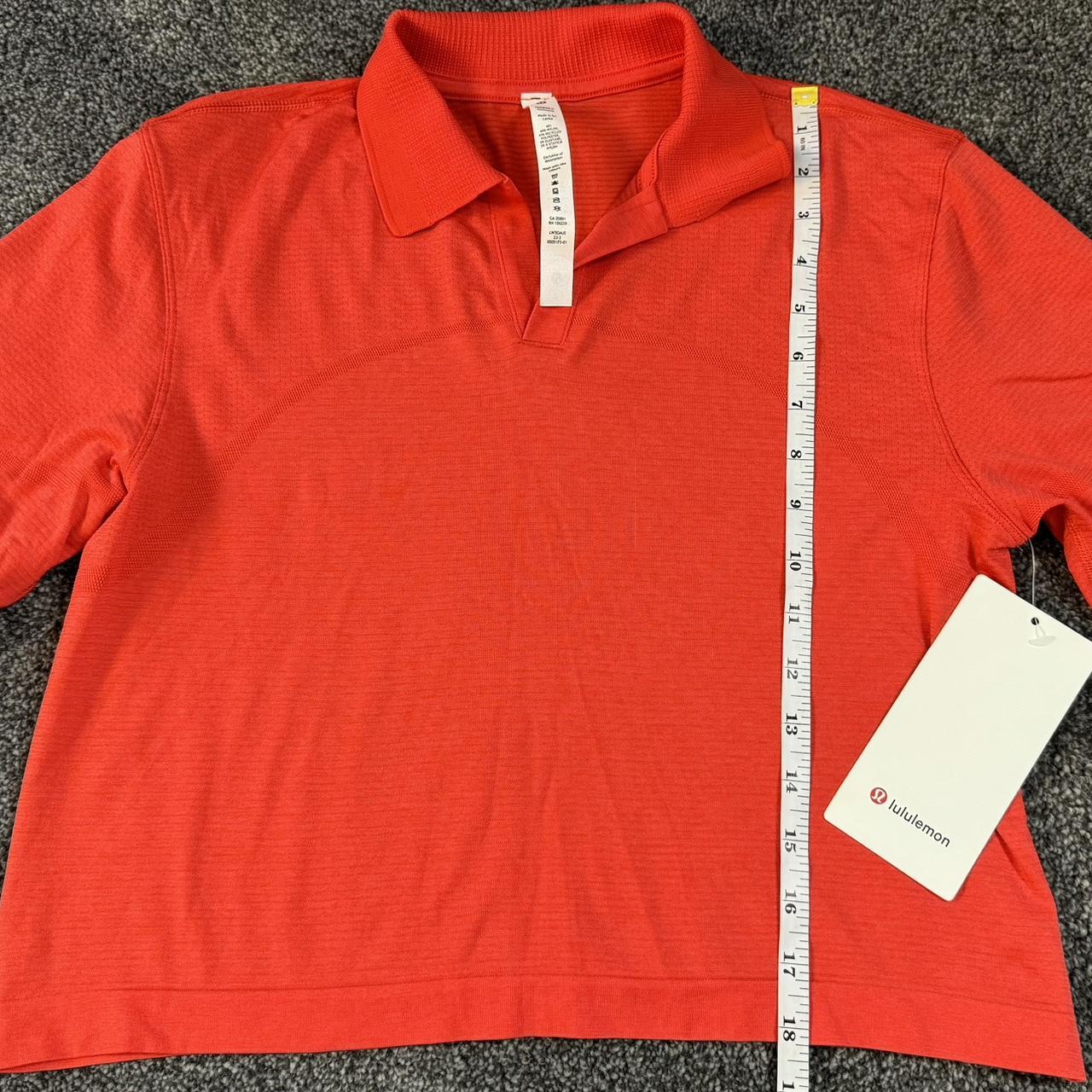 Lululemon Swiftly Tech Relaxed-Fit Polo Shirt Size 10 Cropped Hot Heat Red  Glow