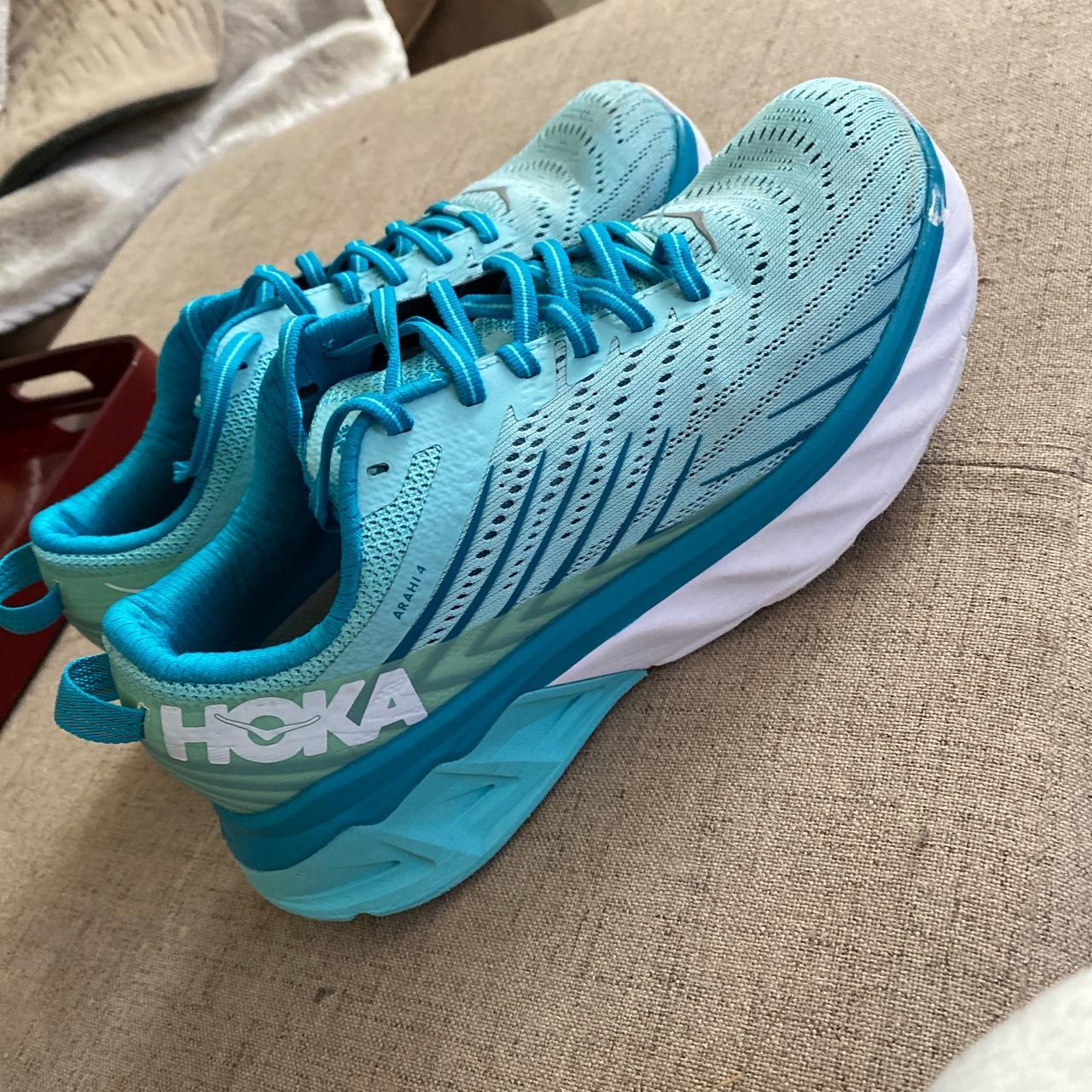 Hoka one one shoes size 8. They have a spot on the... - Depop