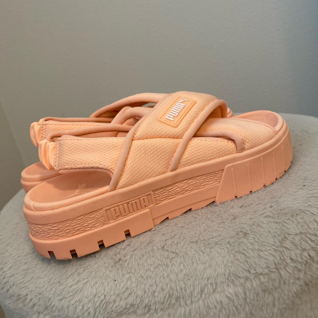 Platform puma sandals peach color size 8. They are