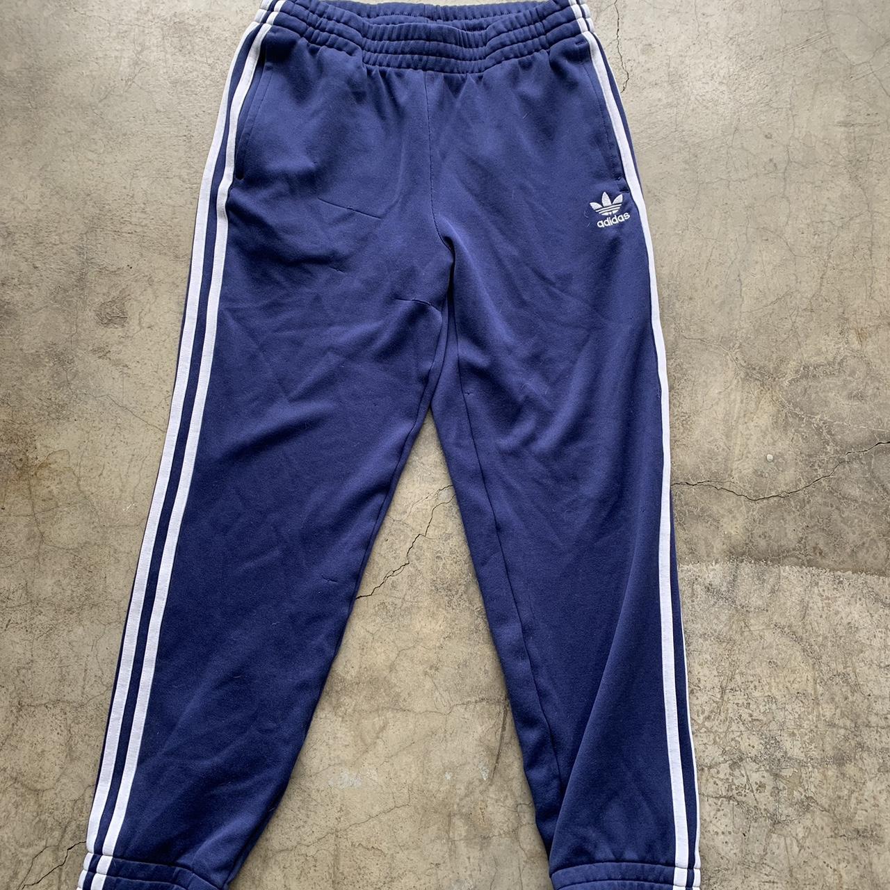 Navy blue Adidas sweatpants - men’s medium (no tag) - Depop