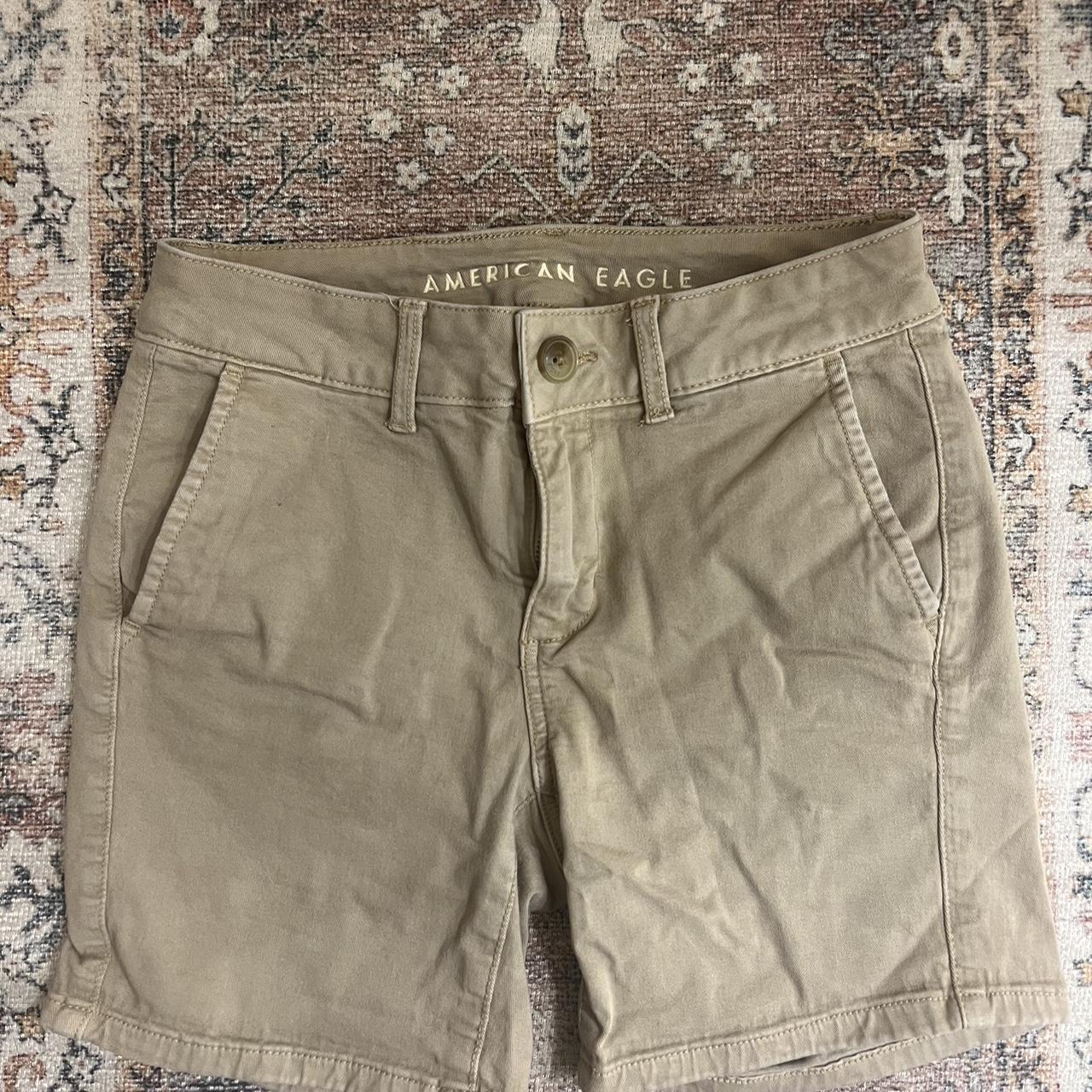 khaki uniform shorts american eagle outfitters