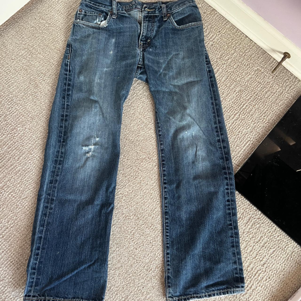 old navy loose 28x30 thrifted jeans #jeans... - Depop