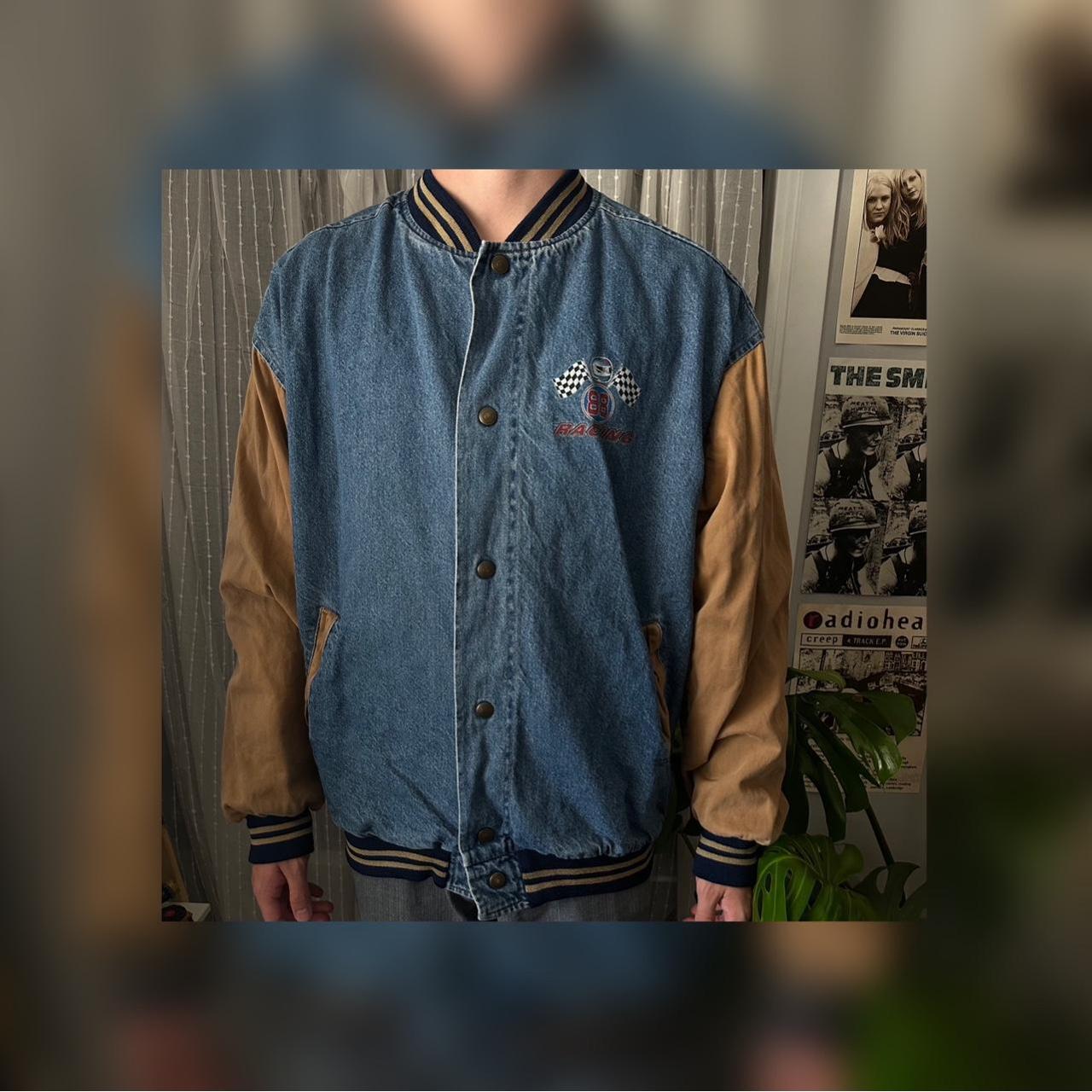 VINTAGE RACING BOMBER JACKET retro denim