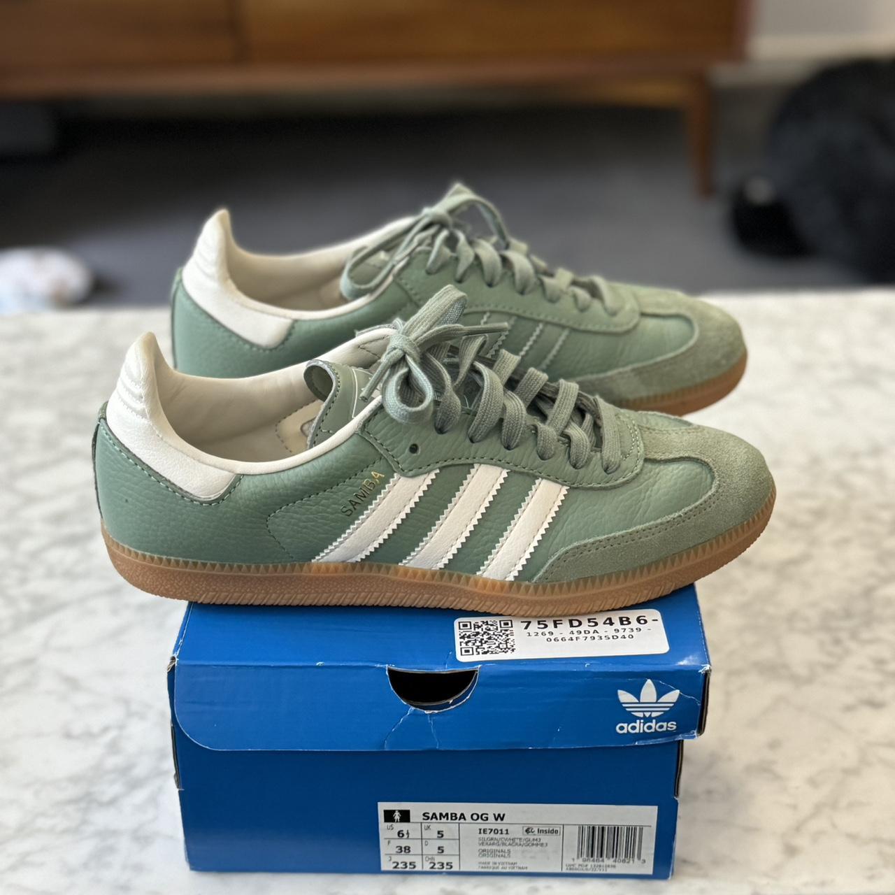 Adidas Samba OG - Women’s Colour - green and white... - Depop