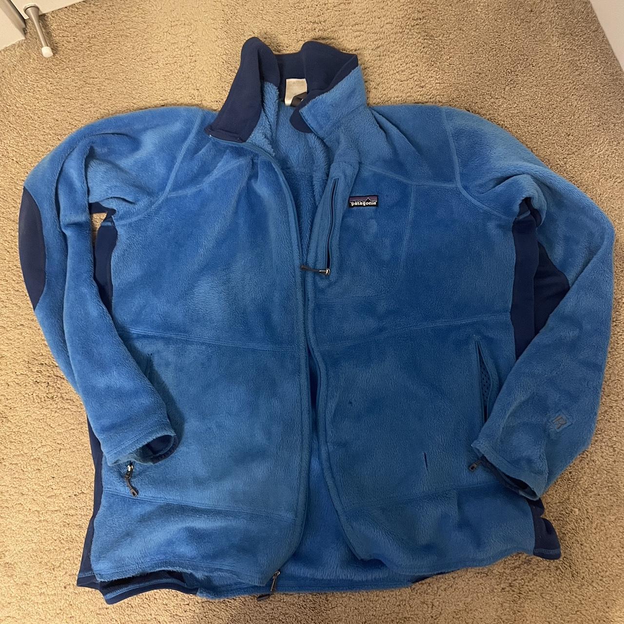large vintage medium blue patagonia jacket -no... - Depop