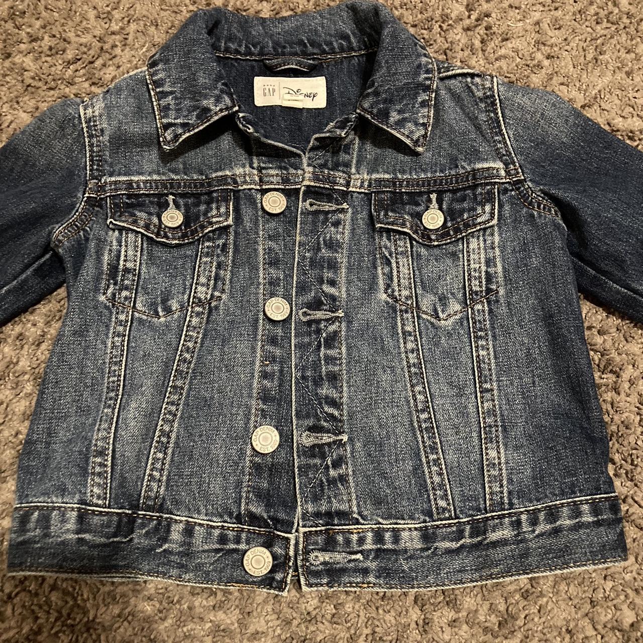 Gap Mickey Mouse denim jacket Size 4T - Depop