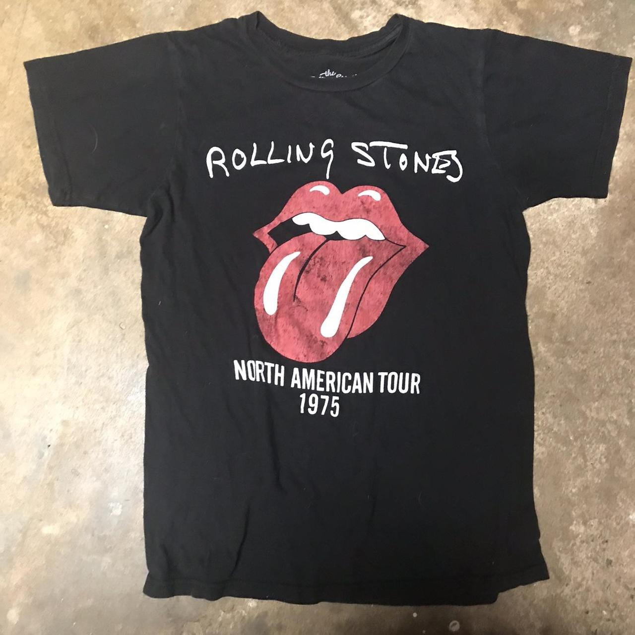 Black Vintage Style Rolling Stones Band Tee Will - Depop