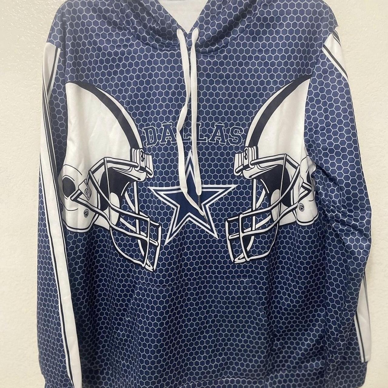 Dallas Cowboys Blue Mens Dalton PO Embroidered Hooded Sweatshirt