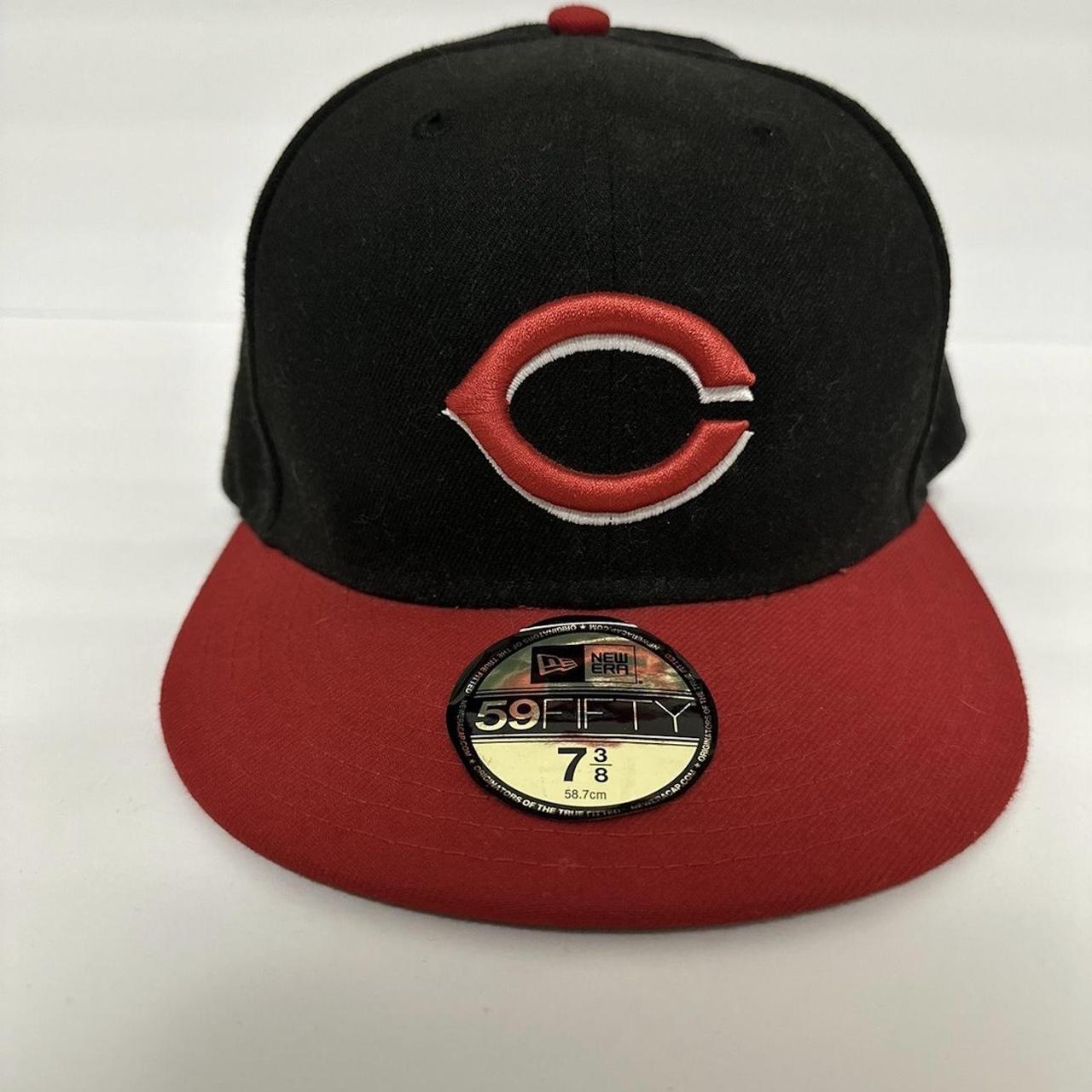 New Era Cincinnati Reds 59FIFTY Authentic Collection Hat Black/Red 7 3/4