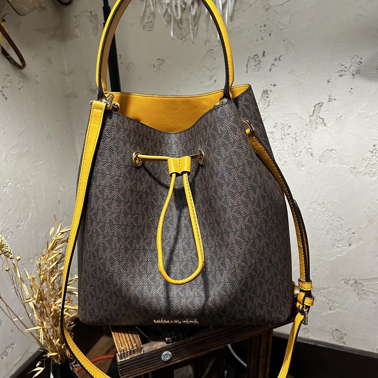 Michael kors yellow deals bucket bag