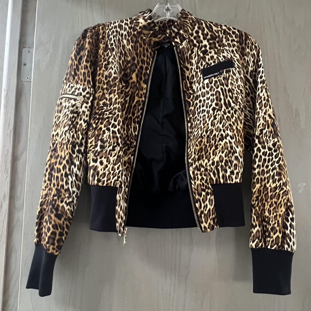 Leopard print jacket, a little cropped, lightly worn - Depop
