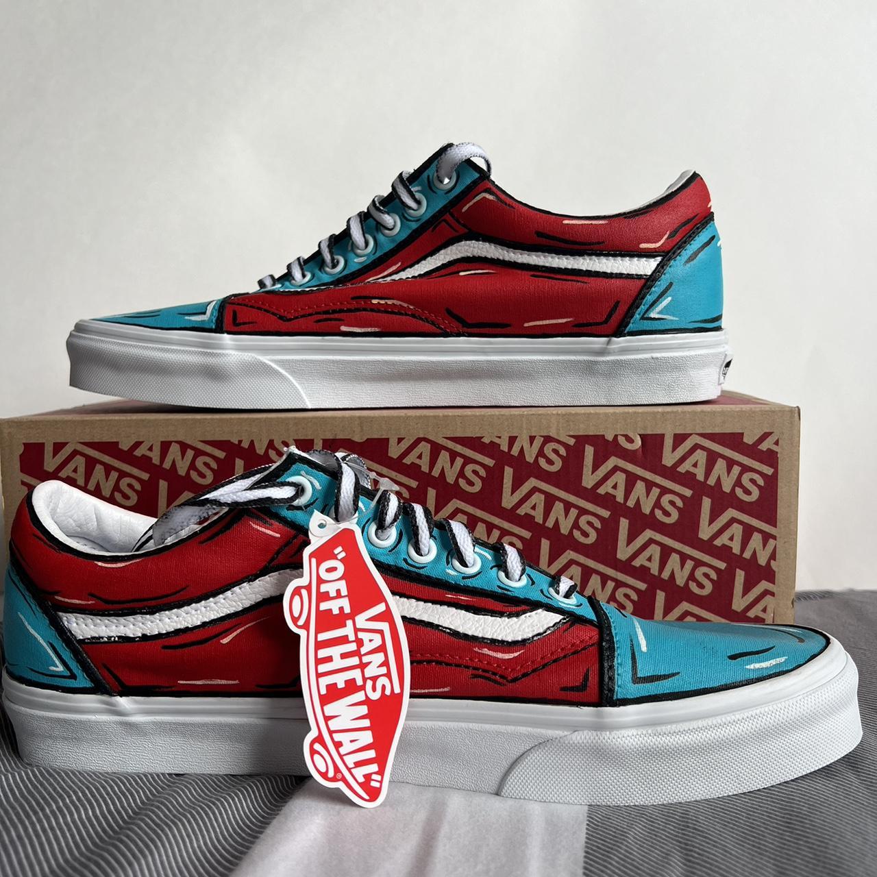 Vans slip hot sale on cartoon