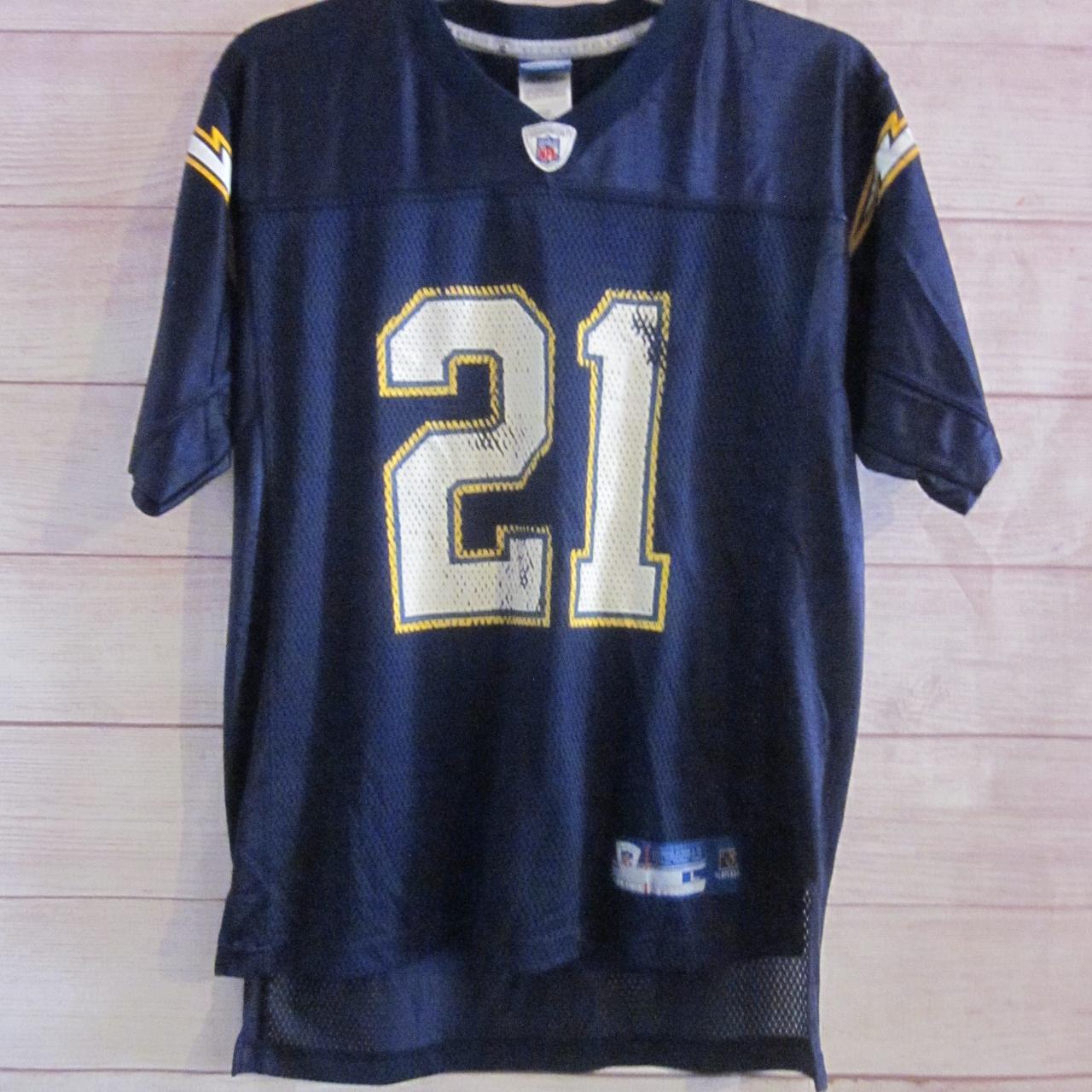 San Diego Chargers Jersey #21 Tomlinson Reebok Blue Shirt Size