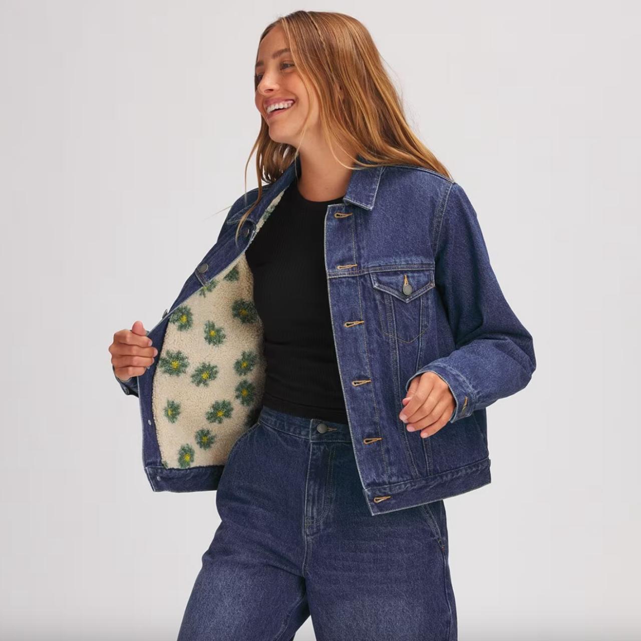 Lined jean shop jacket womens