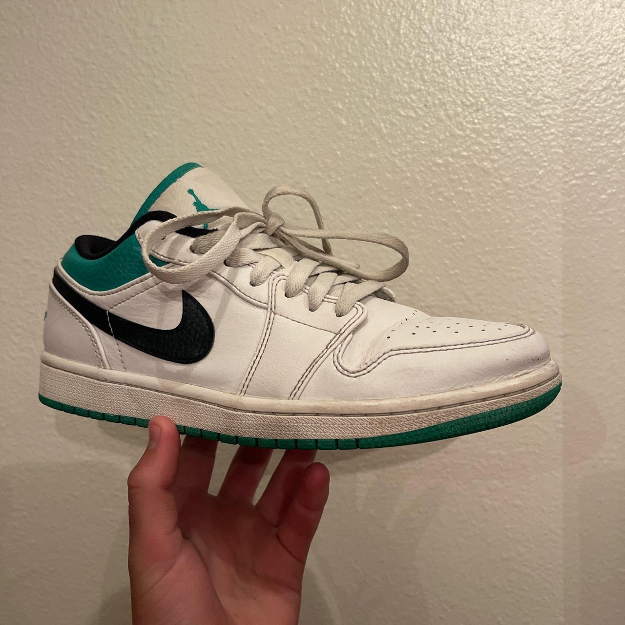 Air Jordan 1 Low “White Lucky Green” -creased along... - Depop