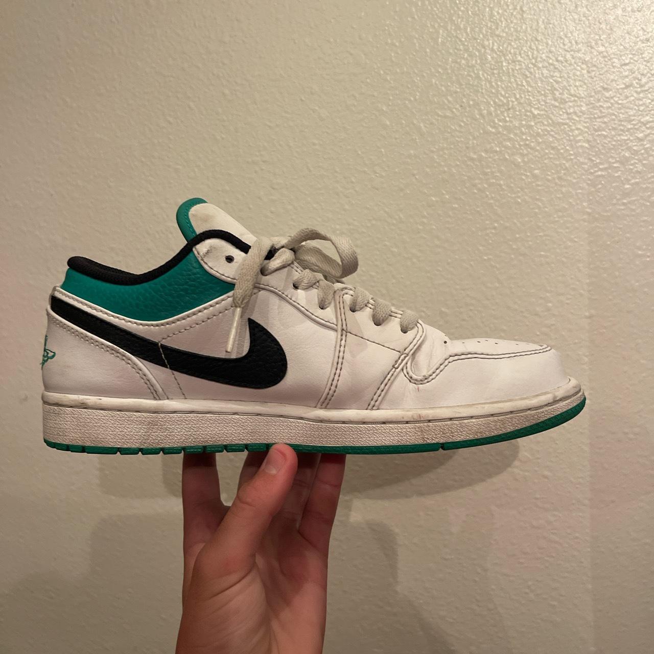 Air Jordan 1 Low “White Lucky Green” -creased along... - Depop