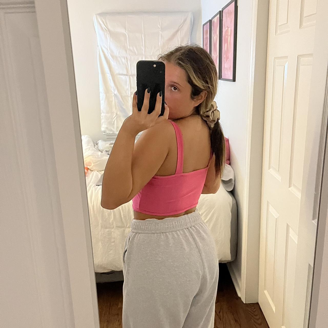 shein pink corset tank size large brand new Depop