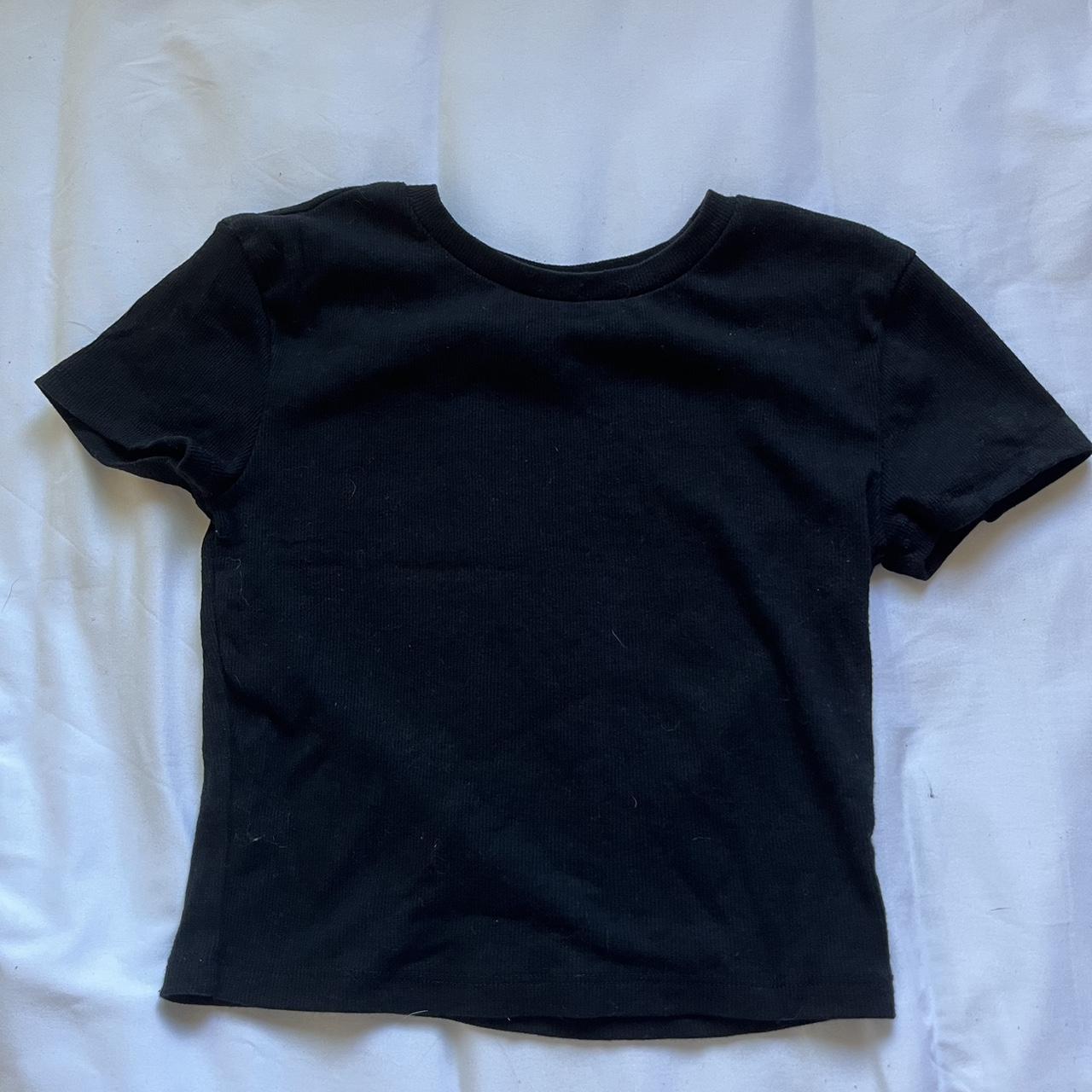 Black T shirt H&M - Depop