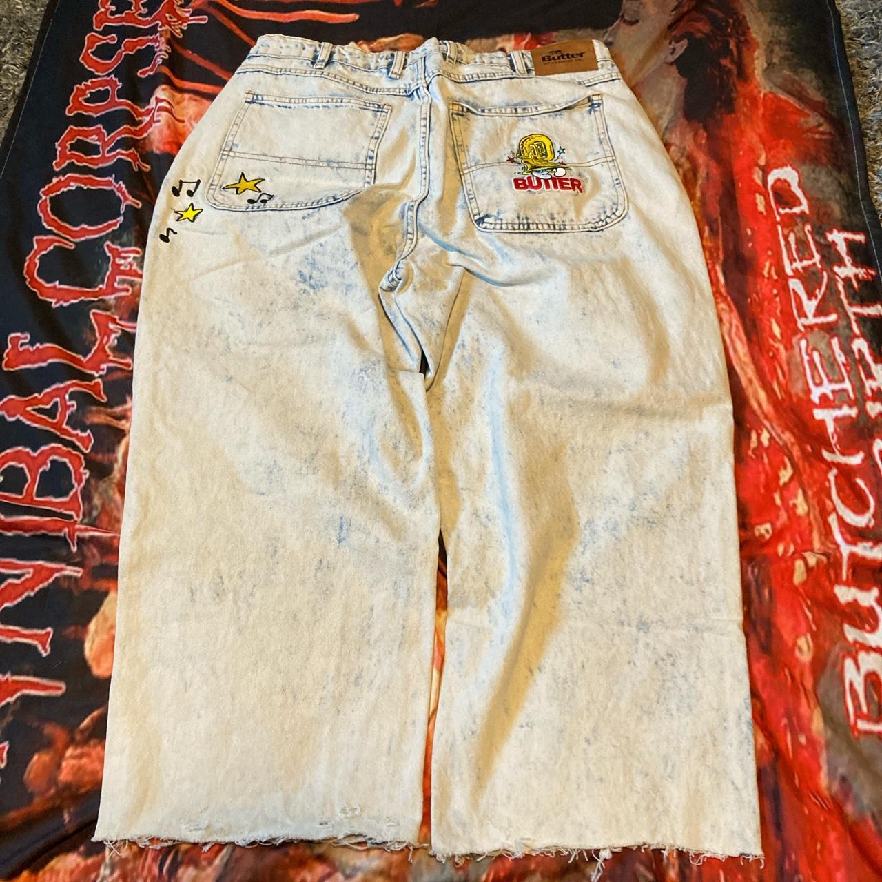 Butter goods Smurf collab jeans from crotch to foot... Depop