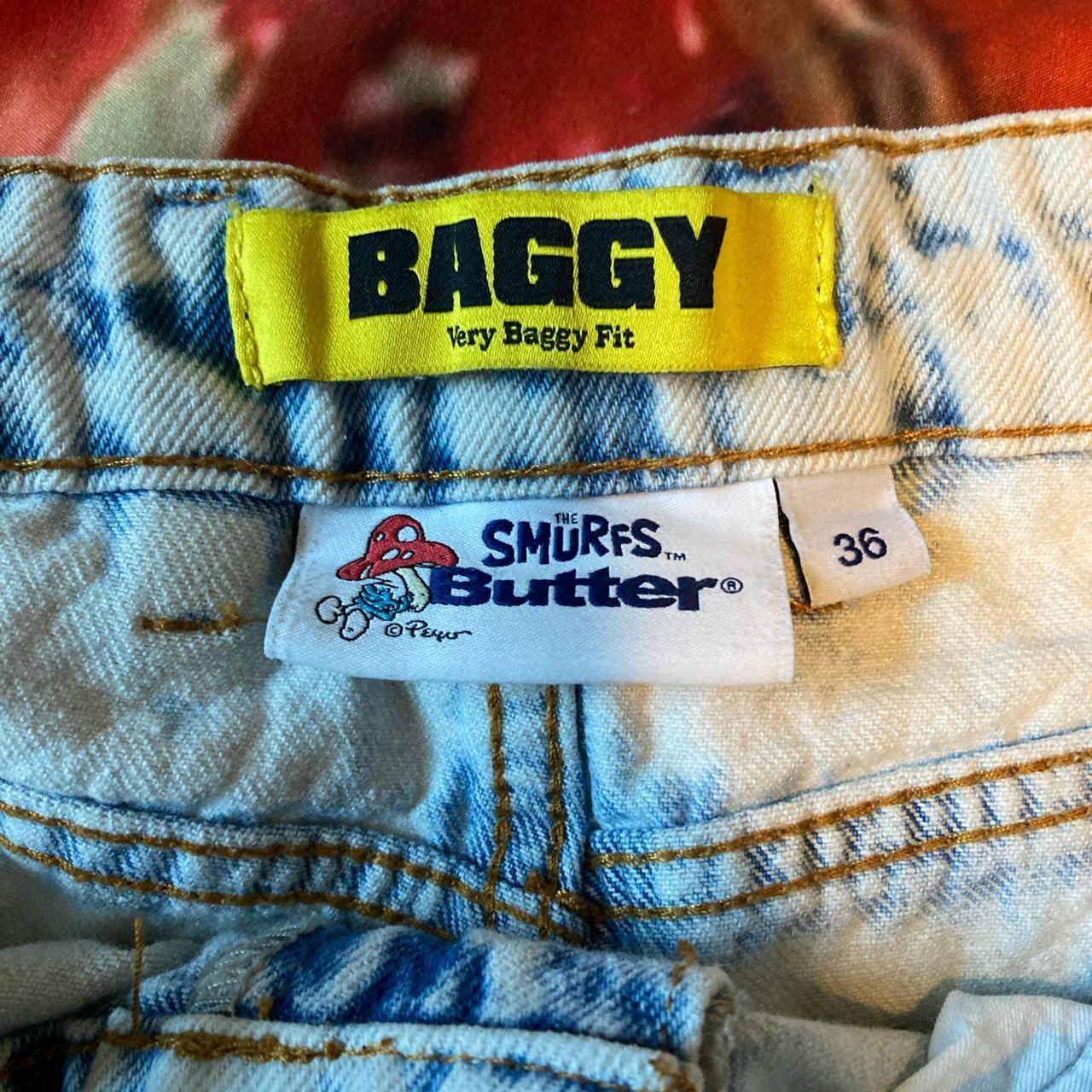 Butter goods Smurf collab jeans from crotch to foot... Depop
