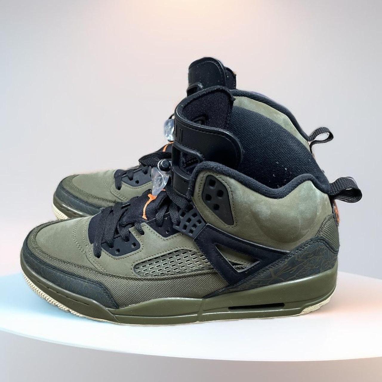 Khaki green jordans shop