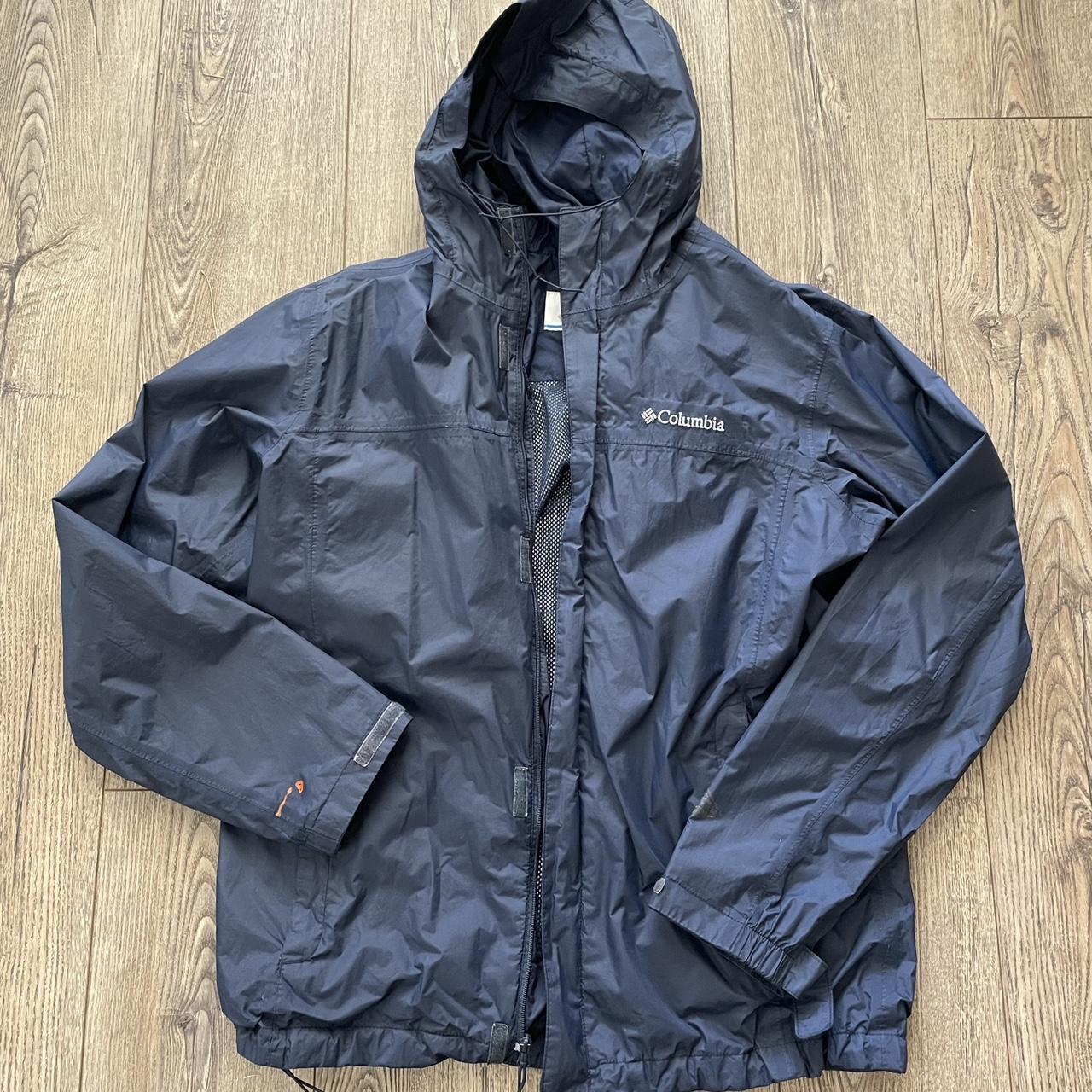 Columbia Sportswear Navy Blue Rain... - Depop