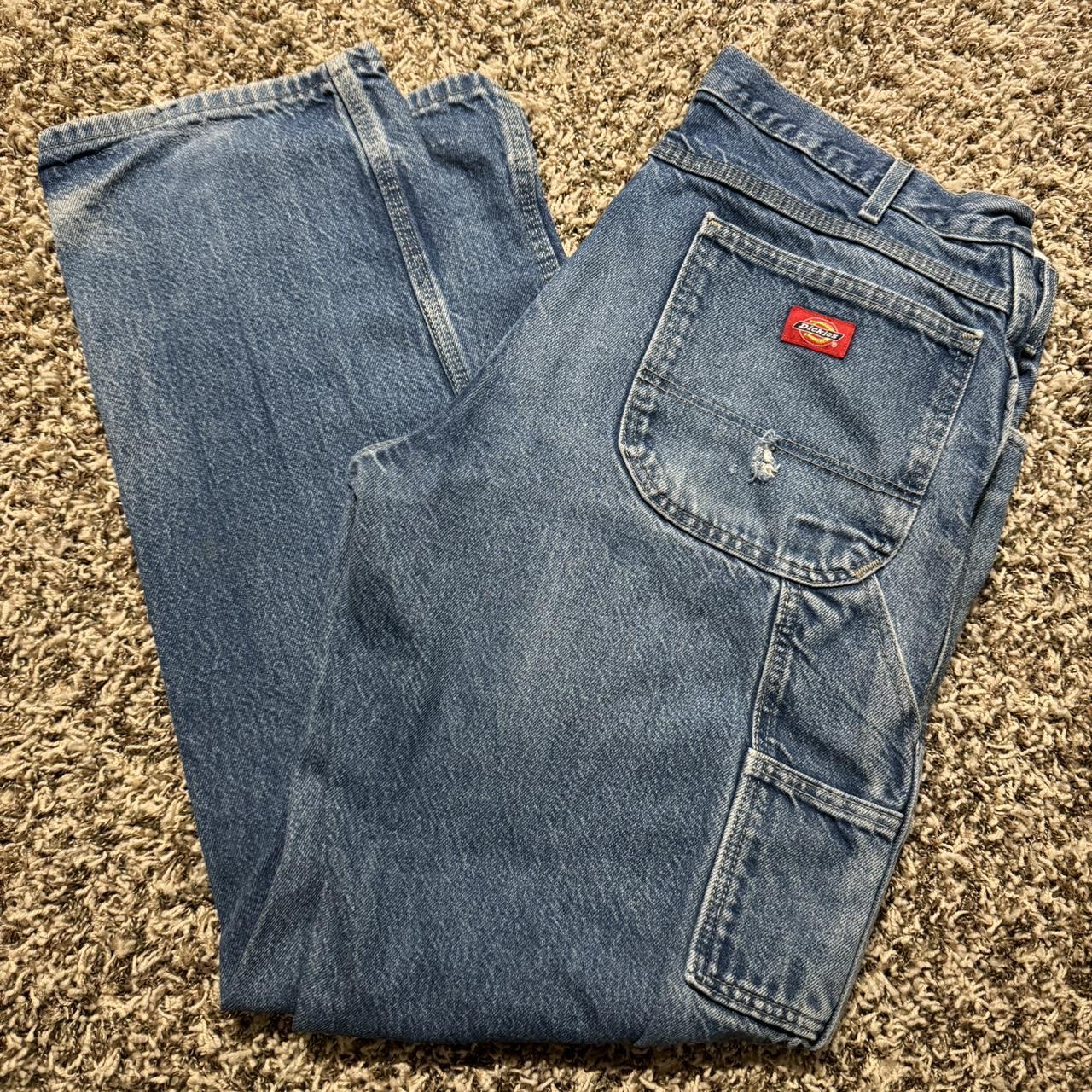 Vintage Dickies carpenter jeans great wash color and... - Depop