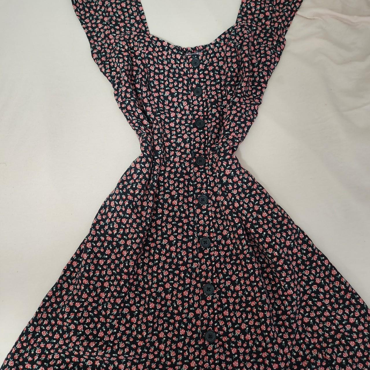 Aeropostale Women's A-line Dress Black/Multi – pink and