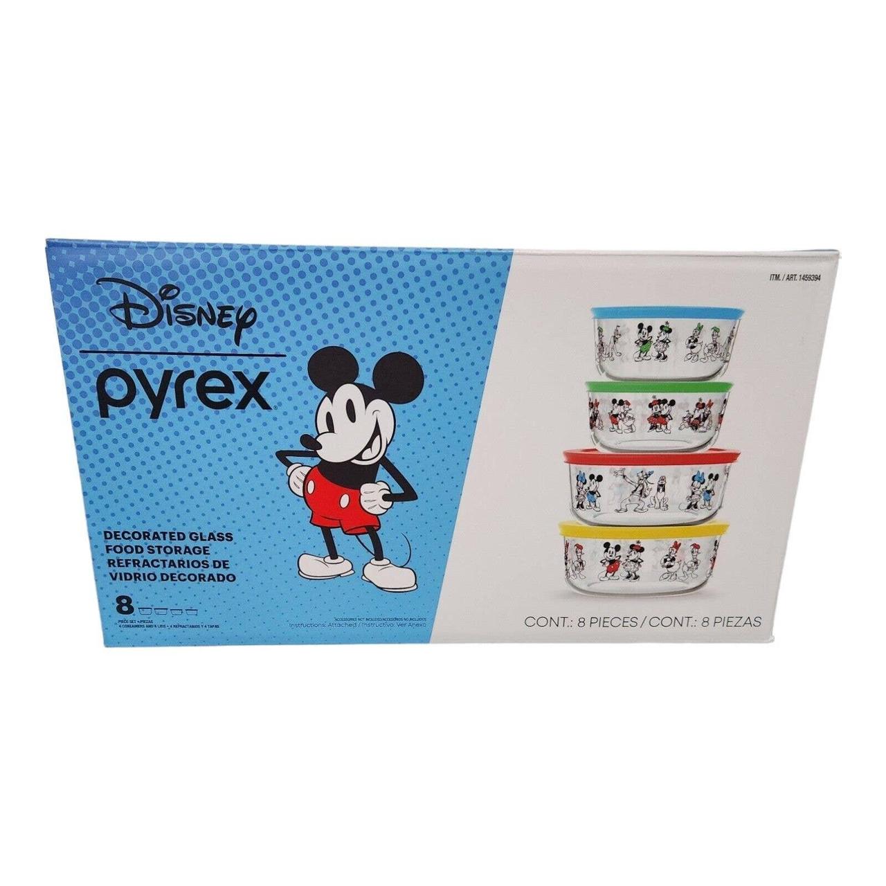 Pyrex 8-Piece Disney Mickey Mouse & Friends Decorated Food Storage