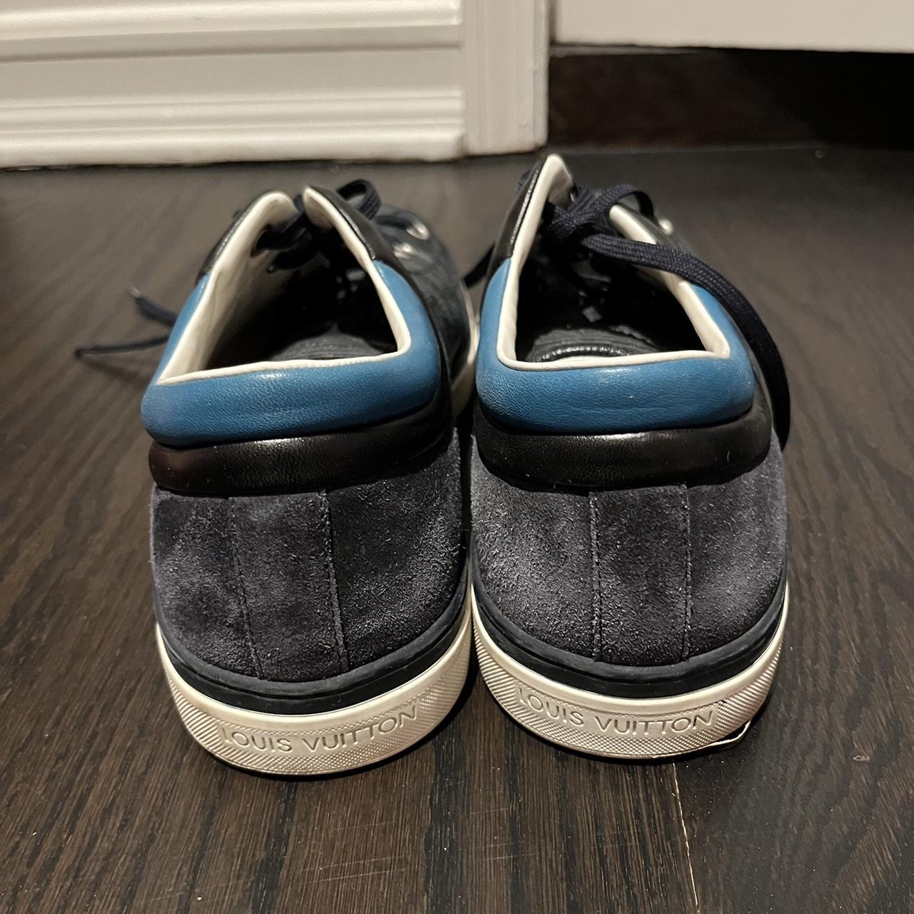 Louis Vuitton 青色 刺繍 ノースリーブ M Louis Vuitton 青色 刺繍 ノースリーブ M