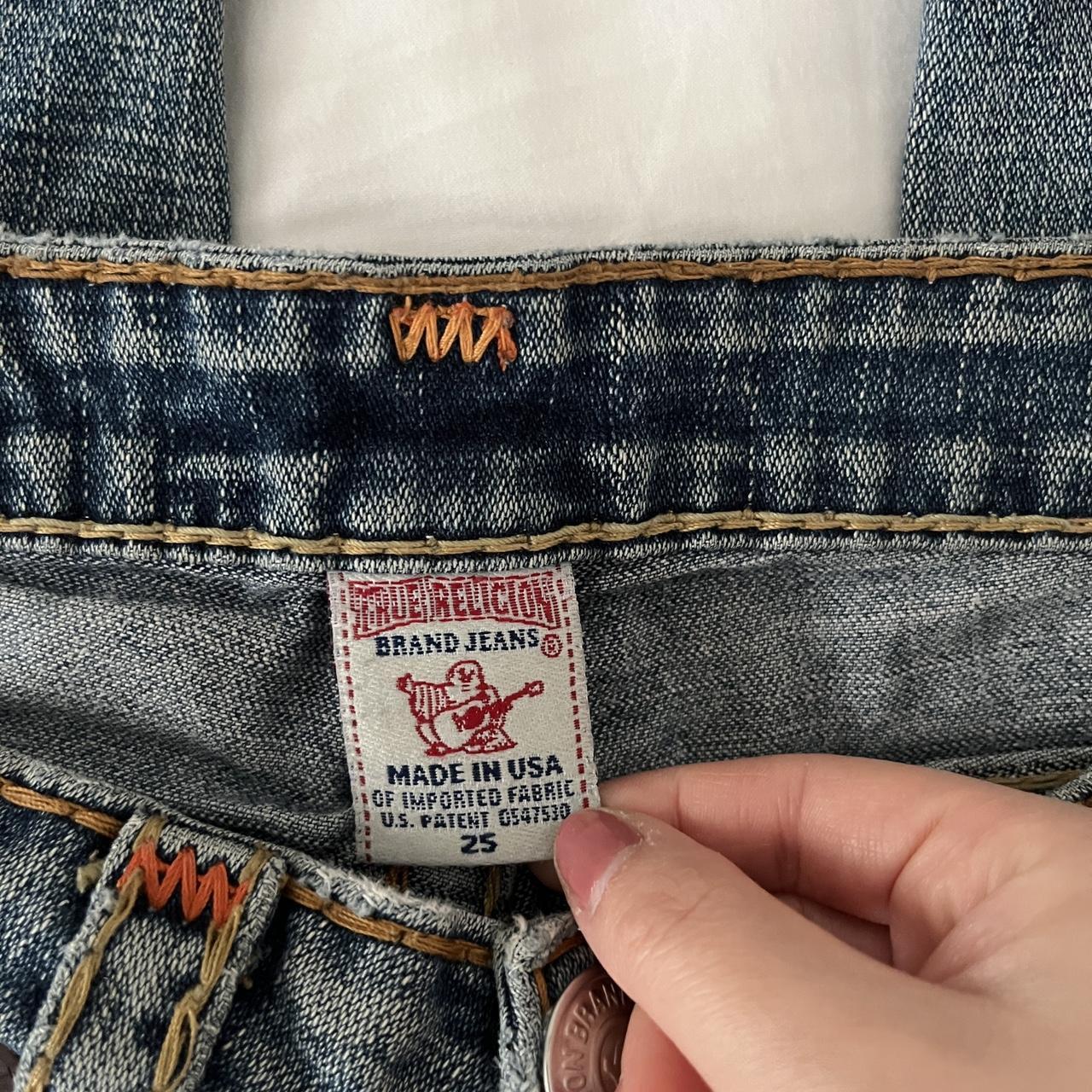 low rise vintage true religion joey light wash flare... Depop