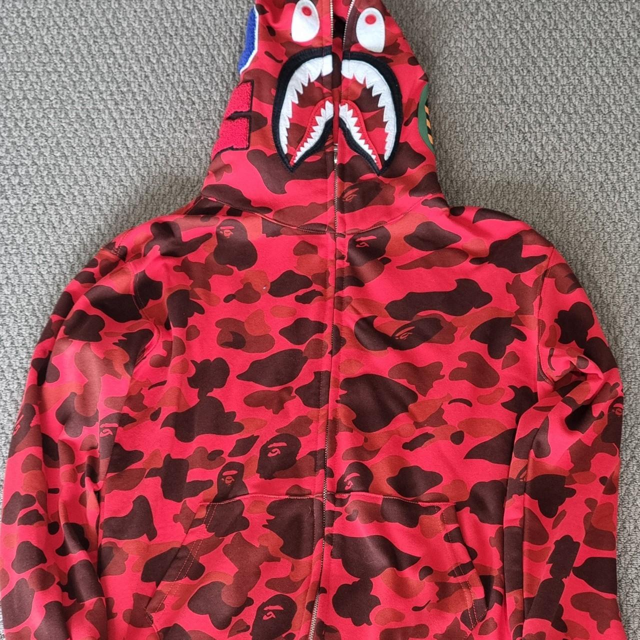 BAPE Red Zipper Jacket MEN New condition havent been... - Depop