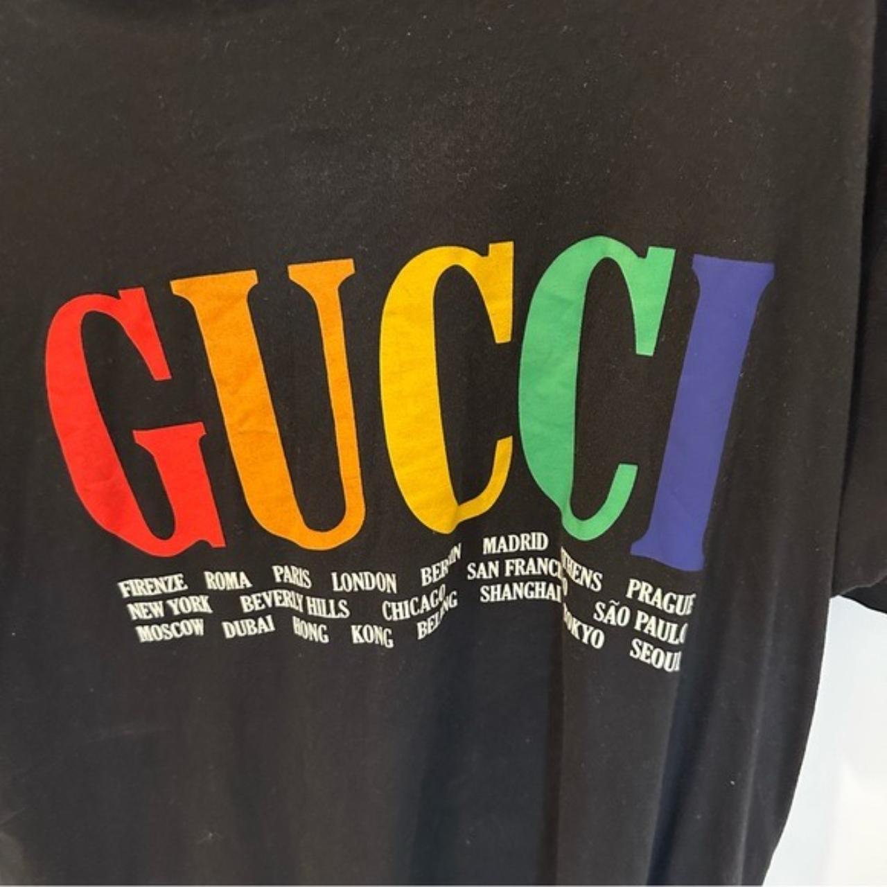 Gucci tee shirt colorful mens XL red blue yellow - Depop